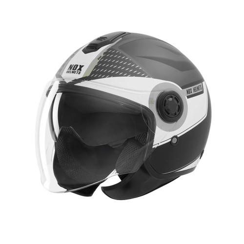 Nox casque jet n182 - nox, round
