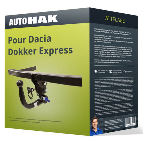 Attelage pour dacia dokker - attelage,