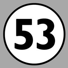 STICKER NUMERO 53 AMOUR BEETLE