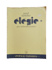 Tortelier Elegie pour violoncelle et piano edition delrieu sheet music