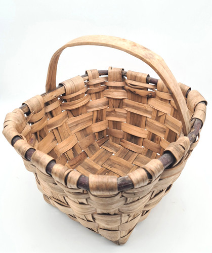 Ancien panier anse osier - anse, en