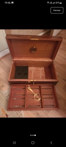 Boîte cigares bois avec - en,
