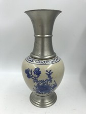 Vase étain et céramique