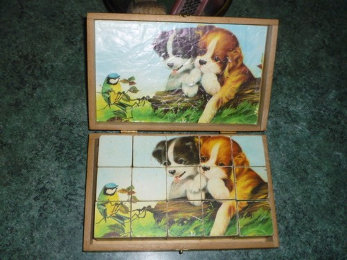 Ancienne boite cubes en - 15,