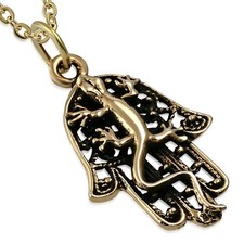Pendentif en bronze main de