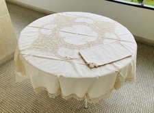 NEUF Nappe Ronde Lin Dentelle
