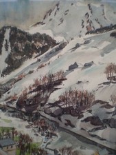 ANTIQUE WATERCOLOR DRAWING