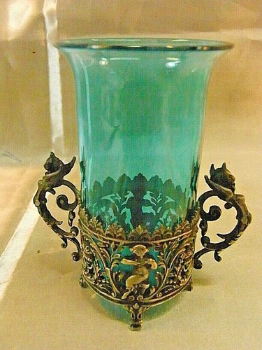 Vase cristal bleu - ,