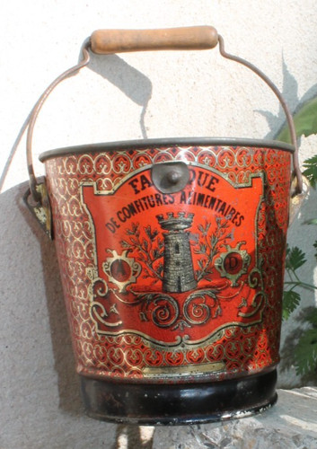 Ancien petit seau - seau, confiture