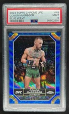 2024 Topps Chrome UFC Conor McGregor Blue Wave #13/75 PSA 9