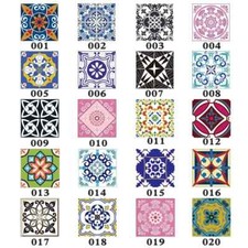 MIX 5 pcs STICKERS AUTOCOLLANT MOSAIQUE CARREAU CARRELAGE ANCIEN MUR SOL 15x15cm
