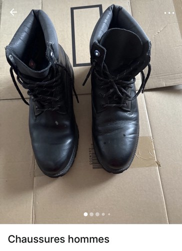 Bottillons homme cuir noir - , à