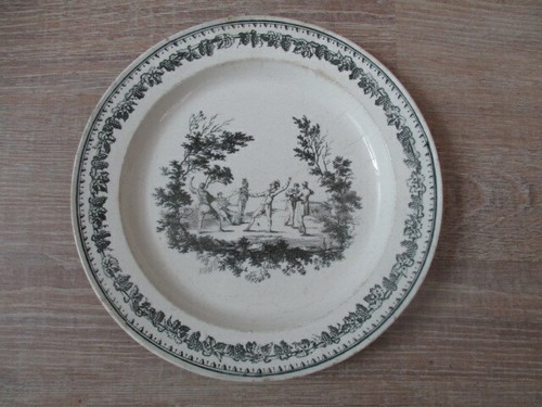 Assiette ancienne creil - assiette,