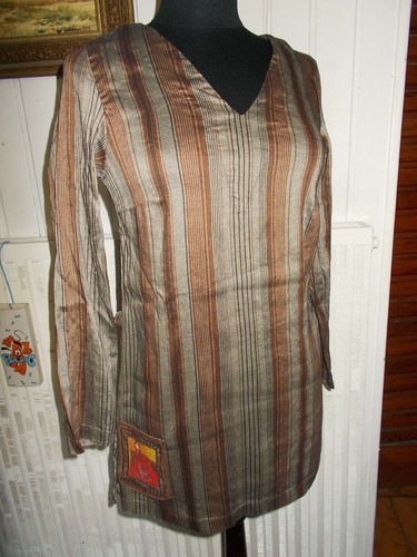 Robe court tunique - , lin/viscose