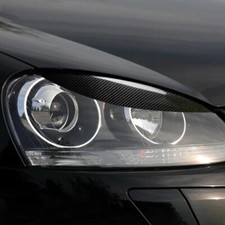2*Car Black Headlight Eyelids Eyebrow Lid Trim Cover For VW GOLF MK5 GTI Rabbit