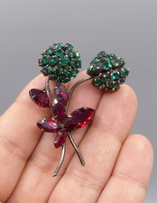 Broche Vintage Schreiner Métal et Strass Cristal - Old Brooch 60's