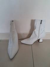 Bottines blanches zippées P36