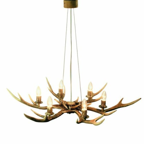 Lustre avec vrai - , bois