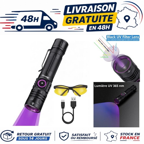 Lampe torche 365nm - uv, 10w