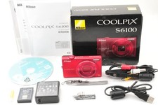 [Near MINT+++] Nikon COOLPIX S6100 Super Red 7x Zoom 16MP Digital Camera JAPAN