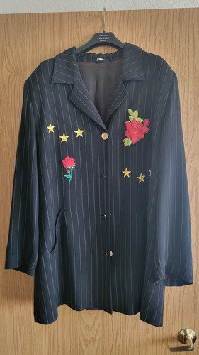 Marina rinaldi black - black, pinstripe