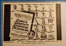 GRAETZ GRAETZIN PETROMAX BERLIN lampes pétrole luminaire publicité 1931 advert