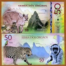 Brazil, Serra dos Órgãos National Park, 50 Reais, Polymer, 2018 Jaguar, Monkey