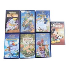 Lot De 7x Cassettes VHS Walt Disney Collection Classiques Mickey Dumbo Peter Pan