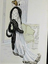 Georges Scott 1910 Print Poster for Révillon Frères furreurs in Paris