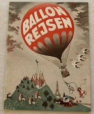 Le voyage en ballon André Gille Maurice Baquet Vtg 1960 Danish Movie Program