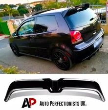 VW Polo MK4 9N Oettinger Style Gloss Black Rear Boot Roof Spoiler Wing 2001-09