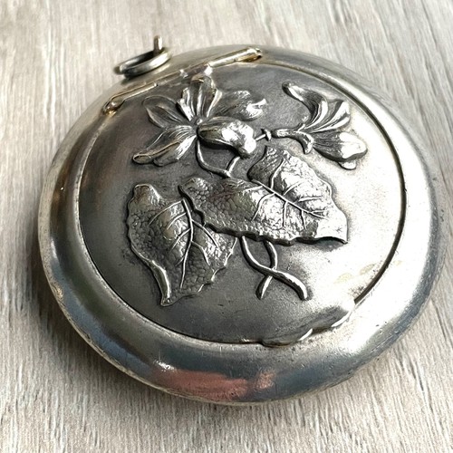 Pendentif poudrier plaqué - poudrier,