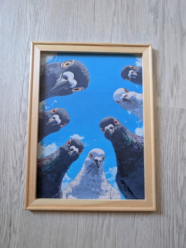 Poster encadré pigeons - poster, –