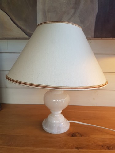 Lampe pied albatre - lampe, avec