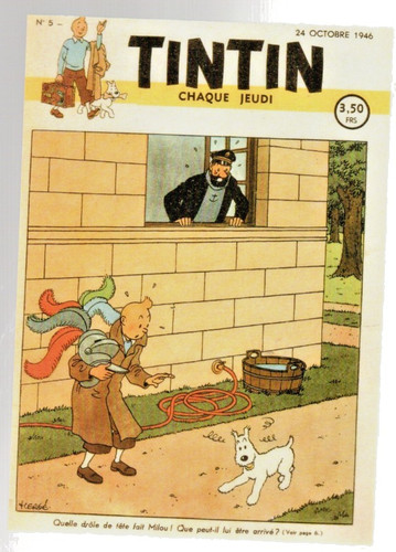 Carte postale journal tintin - postale,