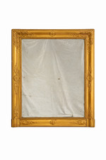 Miroir Ancien Doré XIXe Glace