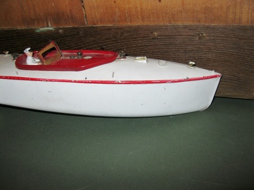Ancien jouet métal - métal, bateau