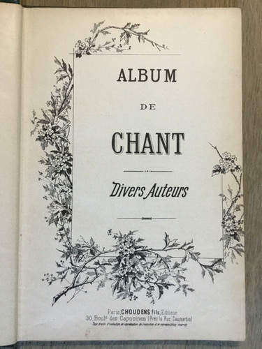 Album chant divers - album, de