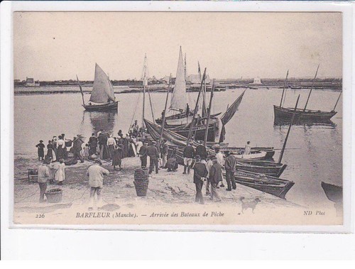 Barfleur arrivée des - des, bateaux