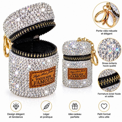 Porte clés strass bling - strass, femme