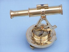 Solid Brass Alidade Compass 7"