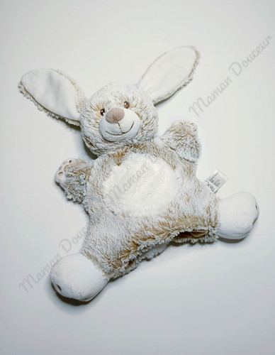 Doudou plat marionnette lapin - doudou,