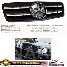 CLK55 CLK63 Grille W208 Matte Black Chrome Star 2002 2001 2000 1999 1998