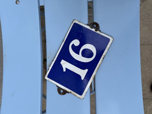 Ancienne plaque emaillee - emaillee,