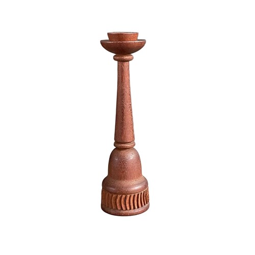 Bougeoir bois ciselé - en,