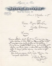 75 PARIS, lingere, SECHES