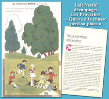 Lait Nestlé, découpages, Les
