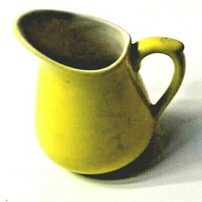 ANCIEN POT A LAIT VILLEROY & ET BOCH METTLACH SAAR JAUNE PALE BROC CRUCHE