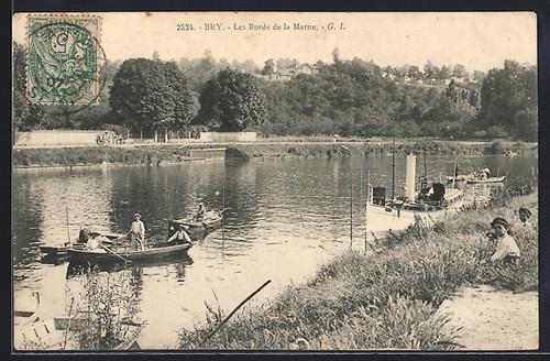Cpa bry les bords la - les, marne