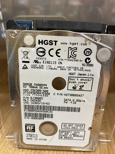 Disque dur interne hgst 500go - dur,